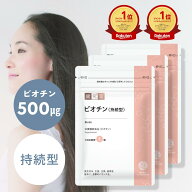 ビオチン 持続型 3袋 (90日分) [栄養機能食品] 皮膚 粘膜 髪 爪 育毛 美容 にきび ビオチン 500μg ビタ…