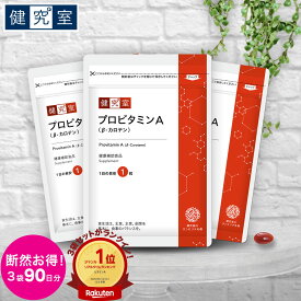 プロビタミンA (β-カロテン) 3袋セット (90日分) 送料無料 健康 美容 目 天然 皮膚 ビタミン サプリ サプリメント サンセリテ 健康食品 国産