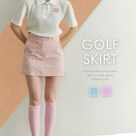 ゴルフ ウェア レディース スカート 春 夏 秋 大きいサイズ インナーパンツ かわいい オシャレ モノトーン ピンク ブルー 青 ネイビー キュロット