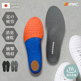 #96 こだわりの 衝撃吸収 インソール 特許取得IFMC.加工 疲れない 中敷き 中敷 土踏まず 偏平足 サポート 両足セット 制菌 消臭 吸水速乾 全4サイズ