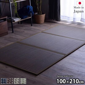 日本製 い草 マットレス 三つ折り 100×210cm シングル 置き畳 フロアマット 抗菌 防臭 防音 湿気 国産 イ草 ユニット畳 マット 畳 い草カーペット い草ラグ ラグ たたみ ござ 敷布団 折りたたみ カビ 対策 ラグマット 昼寝 敷きマット ごろ寝 吸湿性 アジアン カビ防止 敷物