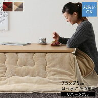 はっ水 リバーシブル 省スペースこたつ布団 75×75cm用 省スペース こたつ布団 正方形 はっ水加工 フリー…