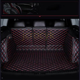 カスタム トランクマット トヨタプリウス(Prius)30系 ZVW30 2009年~2017年 XPE レザー ラゲッジマット カーゴマット フルセット防水車トランクマット すべての天気、 耐摩擦、 耐汚れ、 内装パーツカーアクセサリー (黒赤線)
