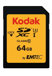 Kodak SDXCJ[h 64GB UHS-I U3 V30 Ultra - őǂݎ葬x95MB/b - ݑx ő85MB/b - 4K Ultra HDrfIHDʐ^̕ۑ - SDJ[hB