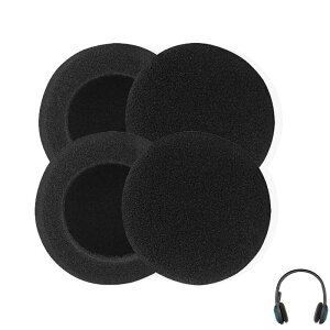LUYING イヤーパッド ヘッドホン 交換用高弾性 耐久性 ブラック イヤークッション 直径55MM ヘッドセット カバー 4セット イヤホンカバー ソフトで快適 簡単取り付け 高弾性 軽くて 柔らかい