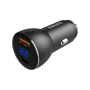 Philips (�t�B���b�v�X) 2�|�[�g �J�[�`���[�W���[ PD30WQC30W�}���[�d �d������ �ԍڗp�[�d�� USB-A��USB-C�|�[�g �V�K�[�\�P�b�g ���R���p�N�g�݌v 12V/24V�ԗ��Ή� DLP3526N