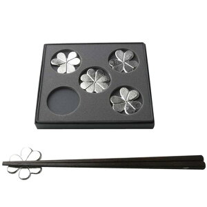 能作 箸置 - かたばみ - 5ヶ入 〔錫100%〕 501711