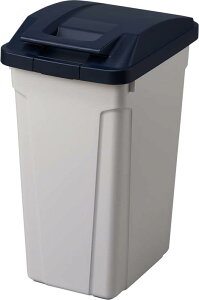 アスベル ゴミ箱 日本製 屋外 フタ付 ロック付き ハンドル付分別ダストボックス45L ブルー 幅31.5×奥行42.3×高さ61.8cm