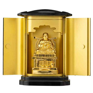 仏像 弘法大師(純金メッキ) PC厨子入り_『真言宗』 空海 高岡銅器 (こうぼうだいしpcZ