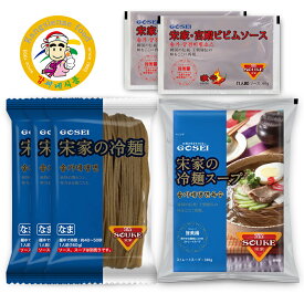 ソンガネ（宋家）冷麺セット 麺160g×3袋＋冷麺スープ300g×1袋＋ビビムソース60g×2袋 冷麺食べ比べ【カンシネ食品】