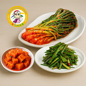 キムチ 3種セット 計900g（カクテキ・ネギキムチ・ニラキムチ 各300g） 韓国キムチ 韓国食品 お買い得 旨辛 家庭用【カンシネ食品】