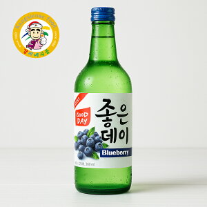 ジョウンデー 良い日 韓国焼酎 ブルーベリー味 フルーツ焼酎 果実酒 甘酸っぱい 飲み切りサイズ 家飲み 360ml【カンシネ食品】