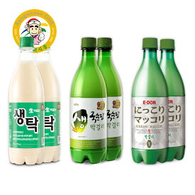 マッコリ 生マッコリ 飲み比べセット缶キムチランダム1個付き センタク2本 麹醇堂 クッスンダン2本 二東 E-DON2本 韓国伝統酒 韓国どぶろく 生酒 家飲み 人気 750ml×6本セット【カンシネ食品】