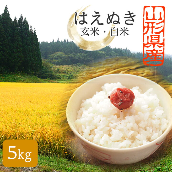楽天市場】山形県産 お米 山形 米 はえぬき 特別栽培米 10キロ 5kg×2袋  