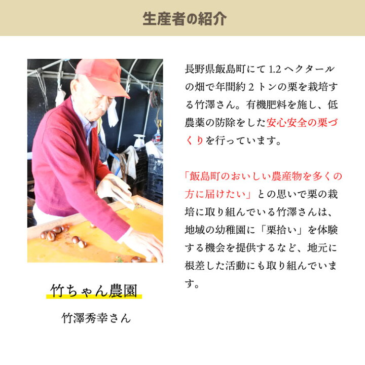楽天市場 予約販売 栗 むき栗 むきぐり 生栗 500g 国産 長野 信州 生むき栗 生栗 産地直送 農園直送 鬼皮むき 竹ちゃん農園 飯島町営業部