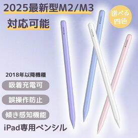 ★最新型iPad Air7 Air6対応可★【筆圧感知】タッチペンipad iPad 11代【吸着充電】ペンケース付き 最新 M3 M2 11インチ パームリジェクション USB-C充電 傾き感知 マグネット 極細 iPad Pro 第9世代 タッチペンipad 筆圧感知 タッチペン 送料無料