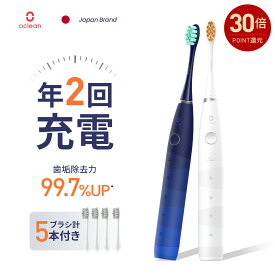 年2回で充電ok +替えブラシ*4 電動歯ブラシ oclean 音波歯ブラシ Oclean-flow 歯磨き はみがき 歯垢除去 電動はぶらし AI 音波振動歯ブラシ 音波式電動歯ブラシ 替えブラシ 歯磨き 5種類モード 【2年保証】