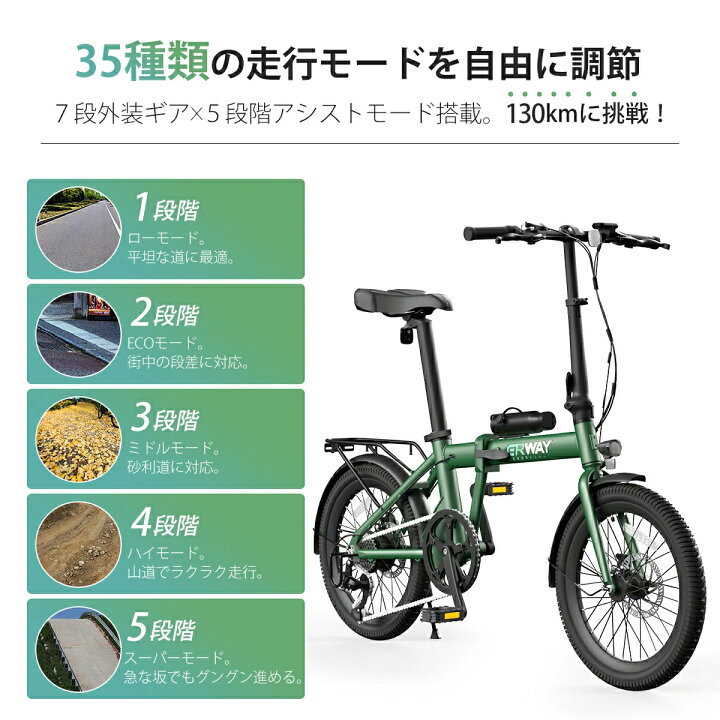 楽天市場】【20%OFF☆クーポンで103,840~！】 ERWAY 電動自転車 a01 