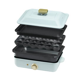 Point15倍！ ホットプレート 4種類プレート 鍋 ミニ コンパクト 4枚 プレート 深鍋 焼肉 たこ焼き たこ焼き器 グリル鍋 一人用 おしゃれ 丸洗い 電気プレート お好み焼き たこ焼きプレート 電気式 ヒーター式 1～4人用 送料無料 福袋 初売り 新生活