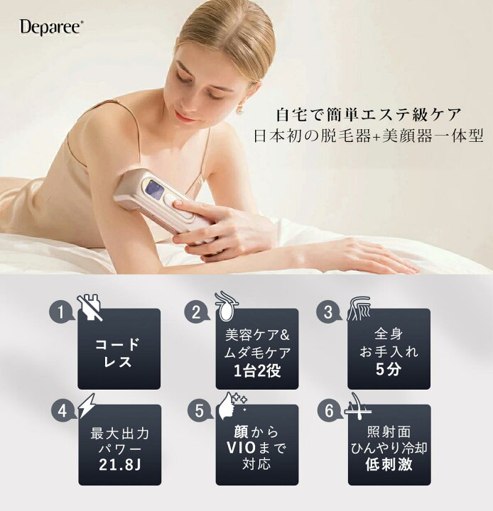 楽天市場】＼マラソン限定50％OFF⇒1,4900円！／脱毛器 Deparee 