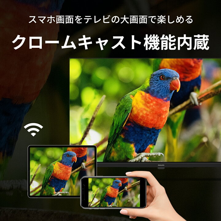 楽天市場】フィリップス テレビ 50型 チューナーレステレビ ブルー 