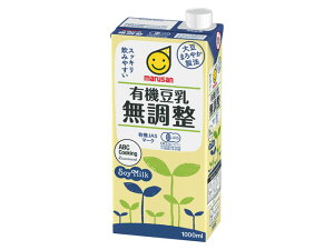 マルサンアイ 有機豆乳無調整 紙パック 1ケース(1000ml×6本)『豆乳』【ケース販売】【健康食品】【健康シニア】