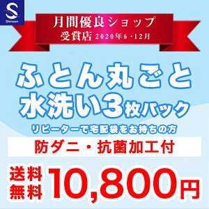 布団クリーニング/リピーター割引【丸洗い3枚パック】防ダニ抗菌加工付 ※宅配袋をお持ちの方用注文