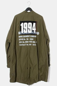 【中古】未使用品 2023AW NEIGHBORHOOD ネイバーフッド M-51 COAT フィッシュテールコート モッズコート M OLIVE DRAB オリーブ 232YTNH-JKM03 /● メンズ 【ベクトル 古着】 230902