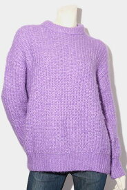 【中古】2022AW ZARA ザラ purl knit sweater アルパカブレンド フェルトテクスチャー ニットセーター M purple パープル 9598/156 /◆☆ レディース 【ベクトル 古着】 231212