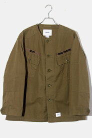 【中古】20AW WTAPS ダブルタップス SIZE:2 SCOUT / LS / COTTON. WEATHER スカウト 長袖シャツ OLIVE DRAB オリーブ 202WVDT-SHM02 /● メンズ 【ベクトル 古着】 231224