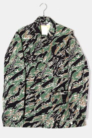 【中古】未使用品 2024SS EVISEN SKATEBOARDS × 田音楽制作事務所 × SSZ エヴィセン エスエスズィー SIZE:M CAMO C/ALL JKT タイガーカモ コーチジャケット TIGER CAMO 11-18-1667-139 /● メンズ 【ベクトル 古着】 240317