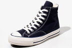 【中古】26.5cm CONVERSE ADDICT コンバース アディクト CHUCK TAYLOR CANVAS HI 'Navy Blue' チャックテイラー キャンバス ハイカット スニーカー ネイビーブルー US8 1SD145 /● メンズ 【ベクトル 古着】 240327