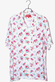 【中古】20SS Supreme シュプリーム Floral Rayon S/S Shirt フローラル レーヨン 総柄 アロハシャツ 半袖シャツ XL WHITE ホワイト /● メンズ 【ベクトル 古着】 240407