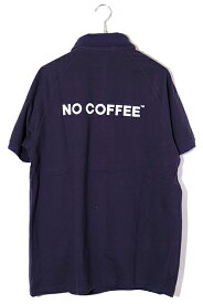 【中古】未使用品 NO COFFEE ノーコーヒー SIZE:XL オリジナル 半袖ポロシャツ NAVY ネイビー /◆ メンズ 【ベクトル 古着】 240410