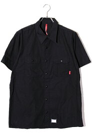 【中古】WTAPS ダブルタップス SIZE:L RANGER S/S PATROL COTTON SHIRT 半袖ミリタリーシャツ BLACK ブラック TSDT-SH06 /● メンズ 【ベクトル 古着】 240411