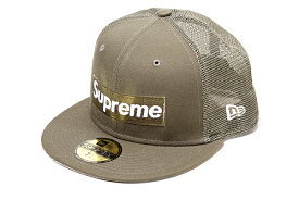 【中古】未使用品 58.7cm 2023SS Supreme シュプリーム SIZE:7 3/8 Box Logo Mesh Back New Era ボックスロゴ メッシュバック ニューエラ キャップ Olive オリーブ /● メンズ 【ベクトル 古着】 240815