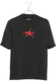 【中古】JORDAN BRAND × AWAKE NY ジョーダン アウェイク ニューヨーク ナイキ M J AWNY SOLID TEE プリント 半袖Tシャツ XS BLACK ブラック FV9913-010 /◆ メンズ 【ベクトル 古着】 240822