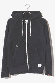 【中古】BEDWIN ベドウィン L/S ZIP HOODED FLEECE ジップアップ フーデッド フリースパーカー 1 NAVY ネイビー /◆ メンズ 【ベクトル 古着】 241103