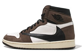 【中古】28cm Travis Scott × NIKE トラヴィススコット ナイキ AIR JORDAN 1 RETRO HIGH OG TS SP 'Sail / Dark Mocha' エアジョーダン1 レトロ ハイ OG TS SP セイル / ダークモカ スニーカー US10 CD4487-100 /● メンズ 【ベクトル 古着】 250305