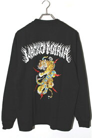 【中古】未使用品 2025AW WACKO MARIA ワコマリア TIM LEHI / WASHED HEAVY WEIGHT CREW NECK LONG SLEEVE T-SHIRT (TYPE-1) ティム・リーハイ ウォッシュド ヘビーウェイト クルーネック ロングスリーブ 長袖Tシャツ L BLACK ブラック 25FW-WMT-LT01