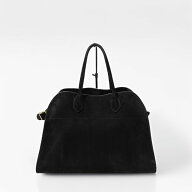 【中古】THE ROW ザロウ Soft Margaux 15 Suede ソフト マルゴー15 スエード ハンドバッグ OS BLACK SHG …