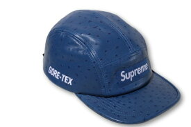 【中古】未使用品 2026SS SUPREME シュプリーム Ostrich Embossed Leather GORE-TEX Camp Cap "Blue" FREE オーストリッチエンボス レザーゴアテックス キャンプキャップ "ブルー" SUP-SS26-WEEK6-014 /● メンズ 【ベクトル 古着】 260429