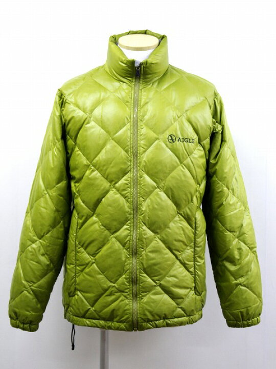 楽天市場】【中古】エーグル AIGLE ダウンジャケット M 黄緑 イエロー 