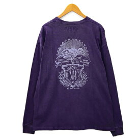 【中古】ネイバーフッド NEIGHBORHOOD 2023AW PIGMENT DYED CREWNECK LS ピグメントダイ 加工 クルーネック ロングスリーブ カットソー Tシャツ ロンT XL PURPLE(パープル) メンズ 【ベクトル 古着】 240109