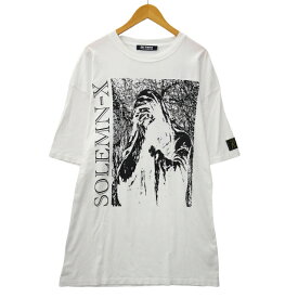 【中古】ラフシモンズ RAF SIMONS 2022SS OVERSIZED T-SHIRT SOLEMN クルーネック プリント 半袖 オーバーサイズ Tシャツ カットソー S WHITE(ホワイト) メンズ 【ベクトル 古着】 240325