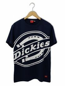 【中古】ディッキーズ Dickies ロゴプリント 半袖 クルーネック Tシャツ M NAVY ネイビー メンズ 【ベクトル 古着】 240415