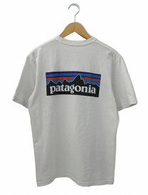 【中古】パタゴニア Patagonia バックロゴプリント 半袖 クルーネック コットン Tシャツ XS WHITE ホワイト メンズ レディース 【ベクトル 古着】 240415