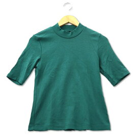 【中古】ユニクロ UNIQLO ストレッチ 五分袖 ハイネック T M グリーン レディース 【ベクトル 古着】 240423