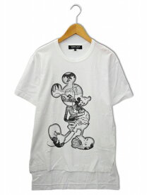 【中古】コムデギャルソンオムドゥ COMME des GARCONS HOMME DEUX Disney コラボ 2022AW クルーネック ミッキーマウス プリント 半袖 Tシャツ カットソー M WHITE(ホワイト) メンズ 【ベクトル 古着】 240423