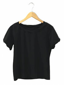 【中古】スチェッソ SUTSESO ラウンドネック 半袖 Tシャツ 42 BLACK ブラック レディース 【ベクトル 古着】 240427